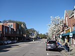 Looking north on Leonard Street, Belmont Center MA